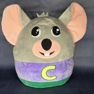 Squishmallows Chuck E Cheese Gray and Purple Mouse Plush